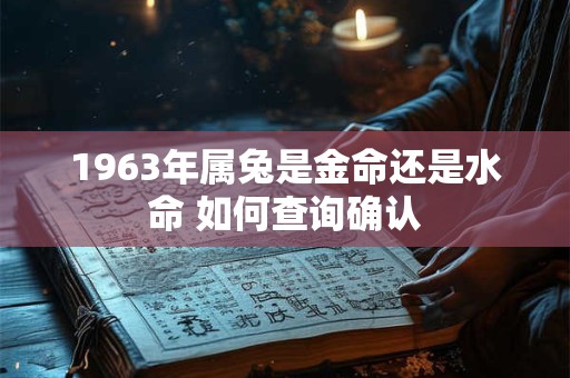 1963年属兔是金命还是水命 如何查询确认