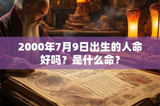 2000年7月9日出生的人命好吗？是什么命？