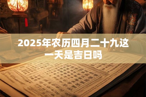 2025年农历四月二十九这一天是吉日吗