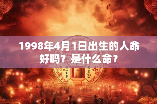 1998年4月1日出生的人命好吗？是什么命？
