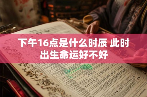 下午16点是什么时辰 此时出生命运好不好