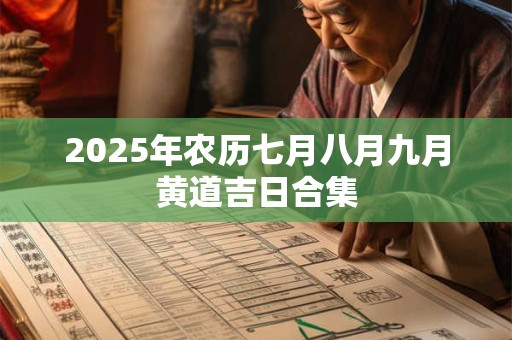 2026年农历七月八月九月黄道吉日合集