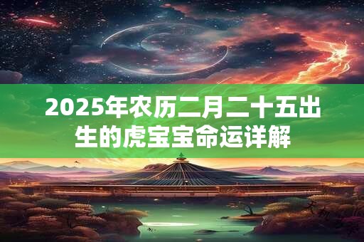 2025年农历二月二十五出生的虎宝宝命运详解