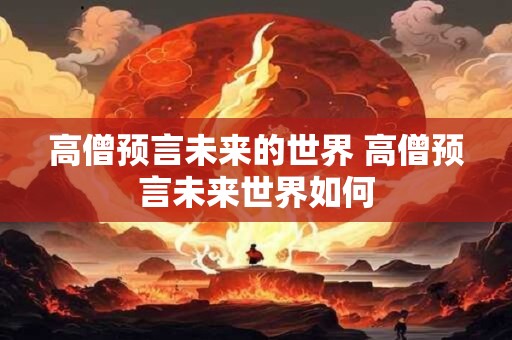 高僧预言未来的世界 高僧预言未来世界如何 高僧预言未来的世界 高僧预言未来世界如何