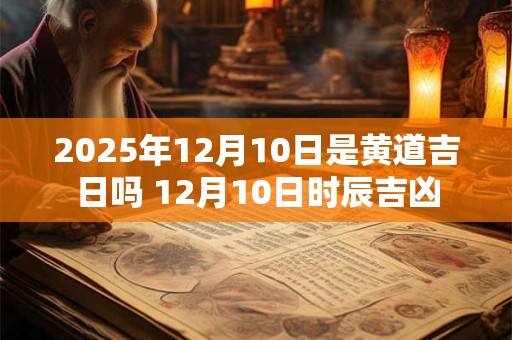 2025年12月10日是黄道吉日吗 12月10日时辰吉凶