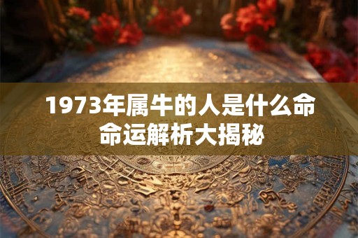 1973年属牛的人是什么命 命运解析大揭秘
