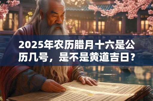 2025年农历腊月十六是公历几号，是不是黄道吉日？