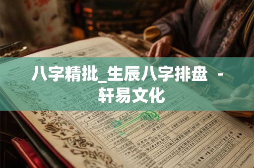 八字精批_生辰八字排盘  -  轩易文化