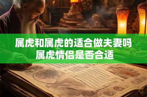 详细阅读:属虎和属虎的适合做夫妻吗 属虎情侣是否合适 属虎和属虎的适合做夫妻吗 属虎情侣是否合适