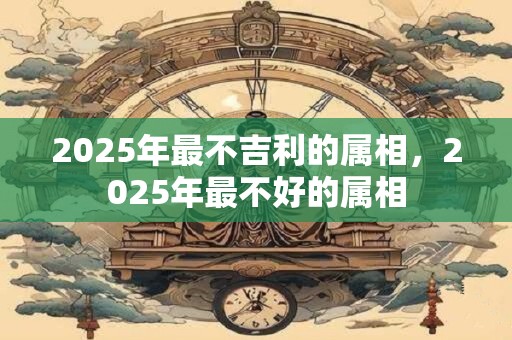 2025年最不吉利的属相，2025年最不好的属相