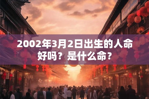2002年3月2日出生的人命好吗？是什么命？