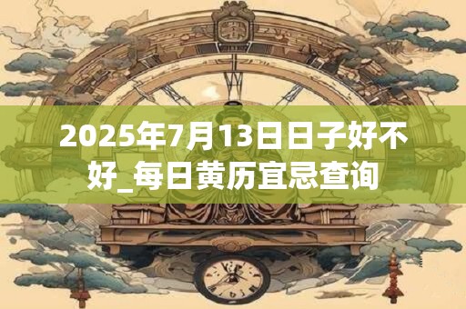 2026年7月13日日子好不好_每日黄历宜忌查询