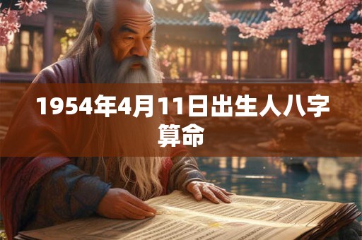 1954年4月11日出生人八字算命