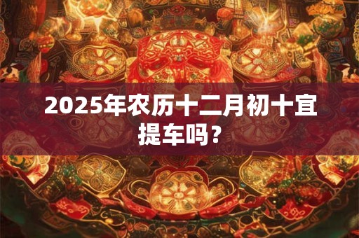 2025年农历十二月初十宜提车吗？