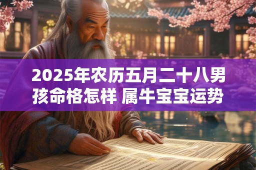 2025年农历五月二十八男孩命格怎样 属牛宝宝运势好吗