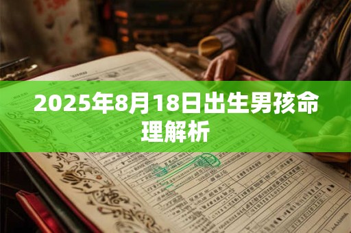 2025年8月18日出生男孩命理解析