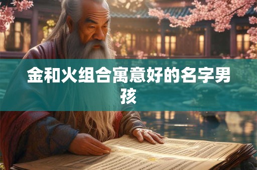 金和火组合寓意好的名字男孩