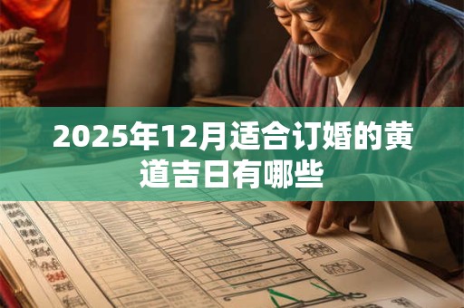 2026年12月适合订婚的黄道吉日有哪些