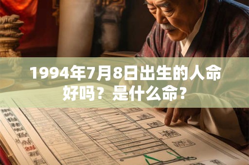 1994年7月8日出生的人命好吗？是什么命？