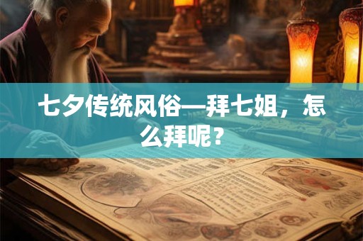 七夕传统风俗—拜七姐，怎么拜呢？