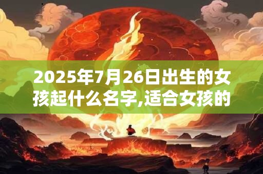 2025年7月26日出生的女孩起什么名字,适合女孩的取名方法