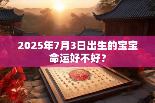 2025年7月3日出生的宝宝命运好不好？