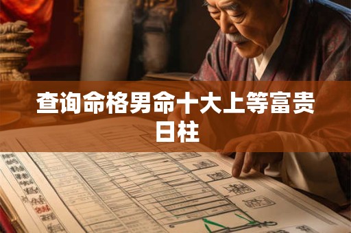 查询命格男命十大上等富贵日柱