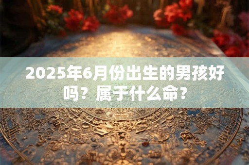 2025年6月份出生的男孩好吗？属于什么命？