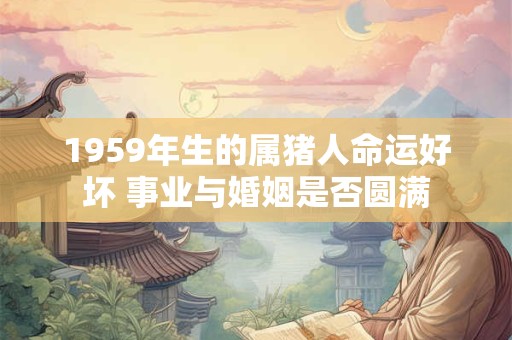 1959年生的属猪人命运好坏 事业与婚姻是否圆满