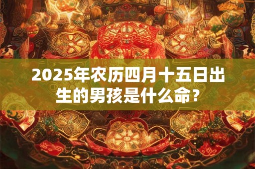 2025年农历四月十五日出生的男孩是什么命？