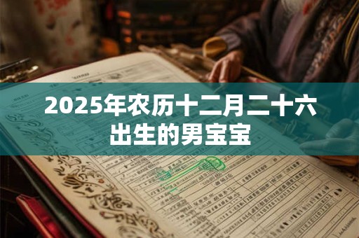 2025年农历十二月二十六出生的男宝宝