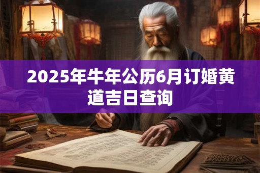 2025年牛年公历6月订婚黄道吉日查询