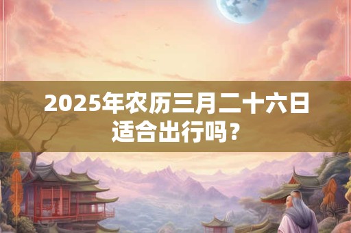 2025年农历三月二十六日适合出行吗？