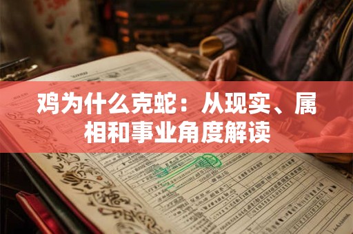 鸡为什么克蛇：从现实、属相和事业角度解读