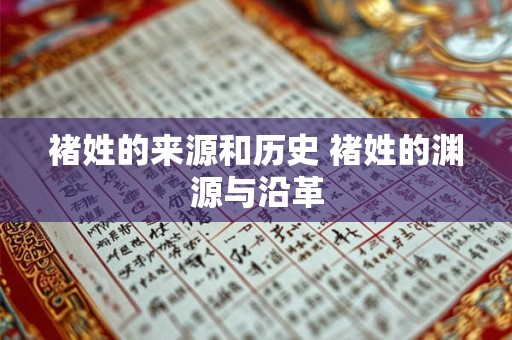 褚姓的来源和历史 褚姓的渊源与沿革