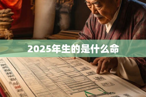 2025年生的是什么命