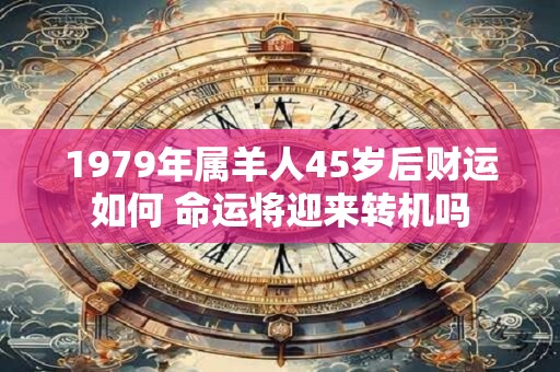 1979年属羊人45岁后财运如何 命运将迎来转机吗