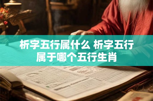 析字五行属什么 析字五行属于哪个五行生肖