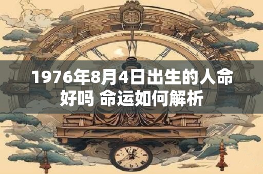 1976年8月4日出生的人命好吗 命运如何解析