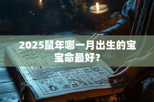 2025鼠年哪一月出生的宝宝命最好？