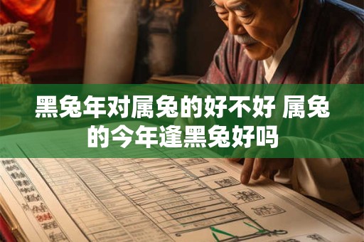 黑兔年对属兔的好不好 属兔的今年逢黑兔好吗