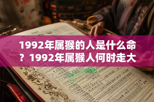 1992年属猴的人是什么命？1992年属猴人何时走大运？