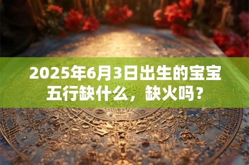 2025年6月3日出生的宝宝五行缺什么，缺火吗？