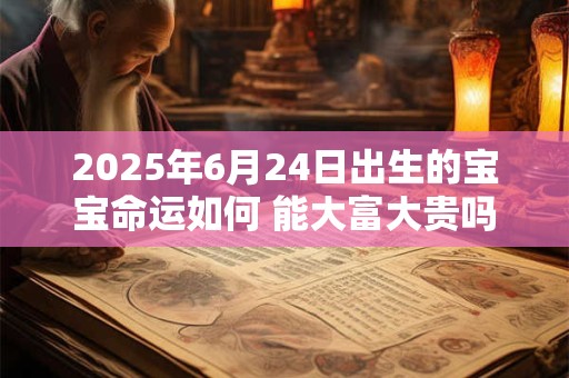 2025年6月24日出生的宝宝命运如何 能大富大贵吗 2025年6月24日出生的宝宝命运如何 能大富大贵吗