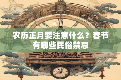 农历正月要注意什么？春节有哪些民俗禁忌