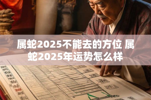 属蛇2025不能去的方位 属蛇2025年运势怎么样