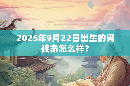 2025年9月22日出生的男孩命怎么样？
