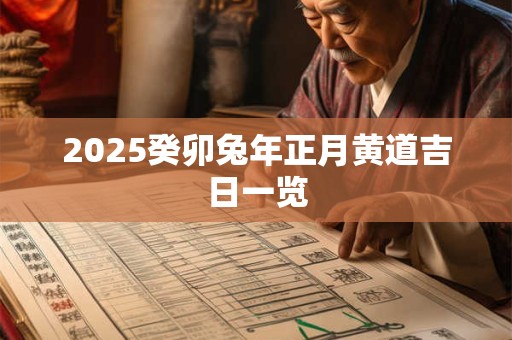 2025癸卯兔年正月黄道吉日一览