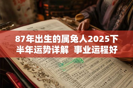 87年出生的属兔人2025下半年运势详解  事业运程好不好