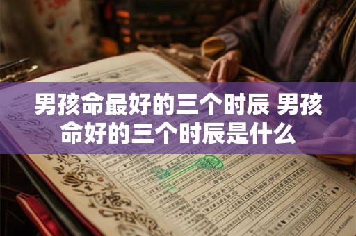 男孩命最好的三个时辰 男孩命好的三个时辰是什么